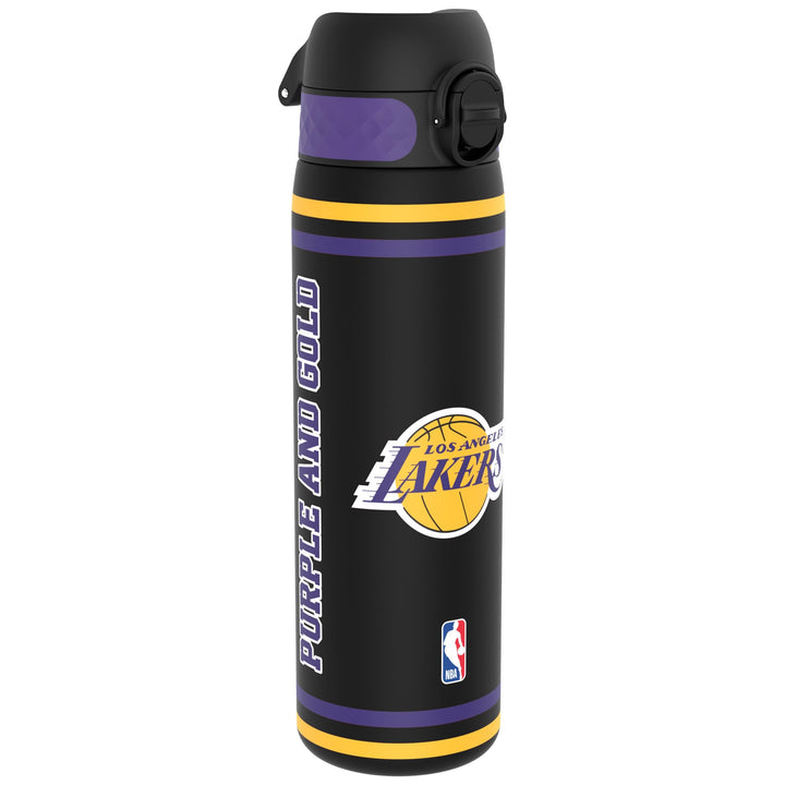 ion8 NBA Los Angeles Lakers Trinkflasche, 500 ml, Auslaufsicher, Einhandöffnung, Sichere Verriegelun