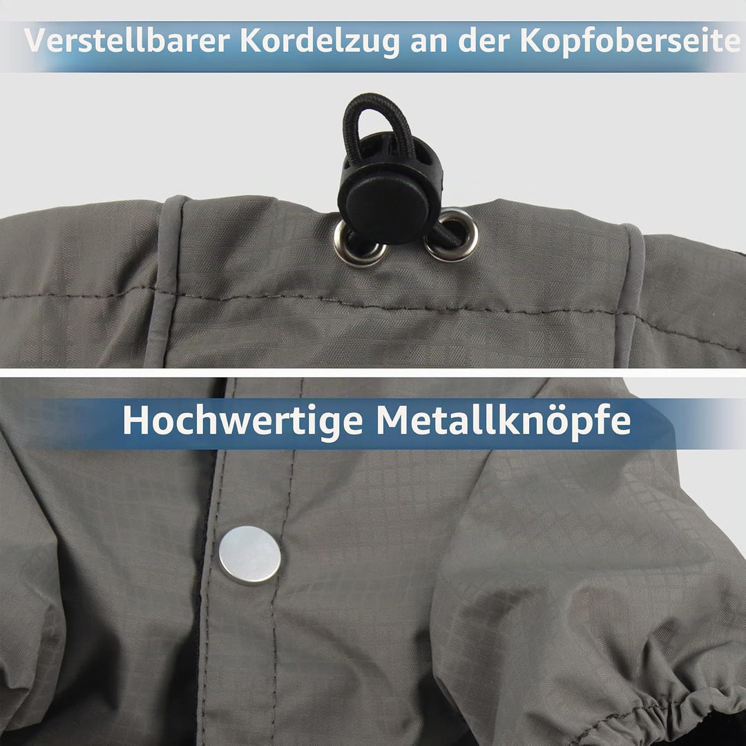 JoyDaog Premium-Regenmantel Mit Kapuze für Mittelgrosse Hunde, Outdoor-Sport, Wasserdichte Regenjack