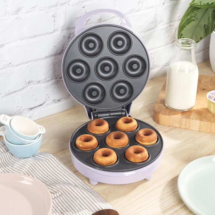 Giles & Posner Mini-Doughnut-Maker – Antihaft-Kochplatten für 7 Donuts, einfach zu reinigende Donutm