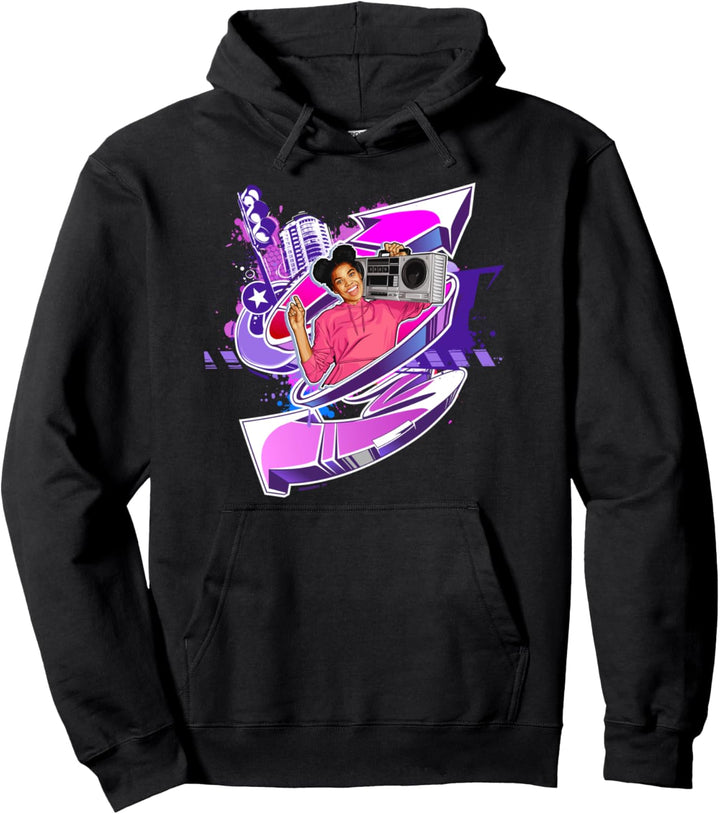 Boombox Graffiti Girl Hip Hop Pullover Hoodie