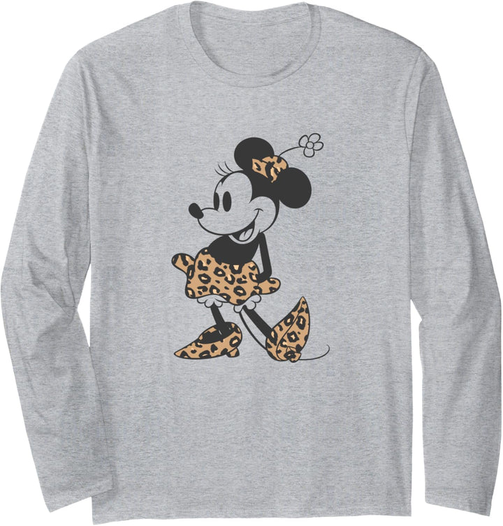 Disney Minnie Mouse Cheetah Print Outfit Langarmshirt