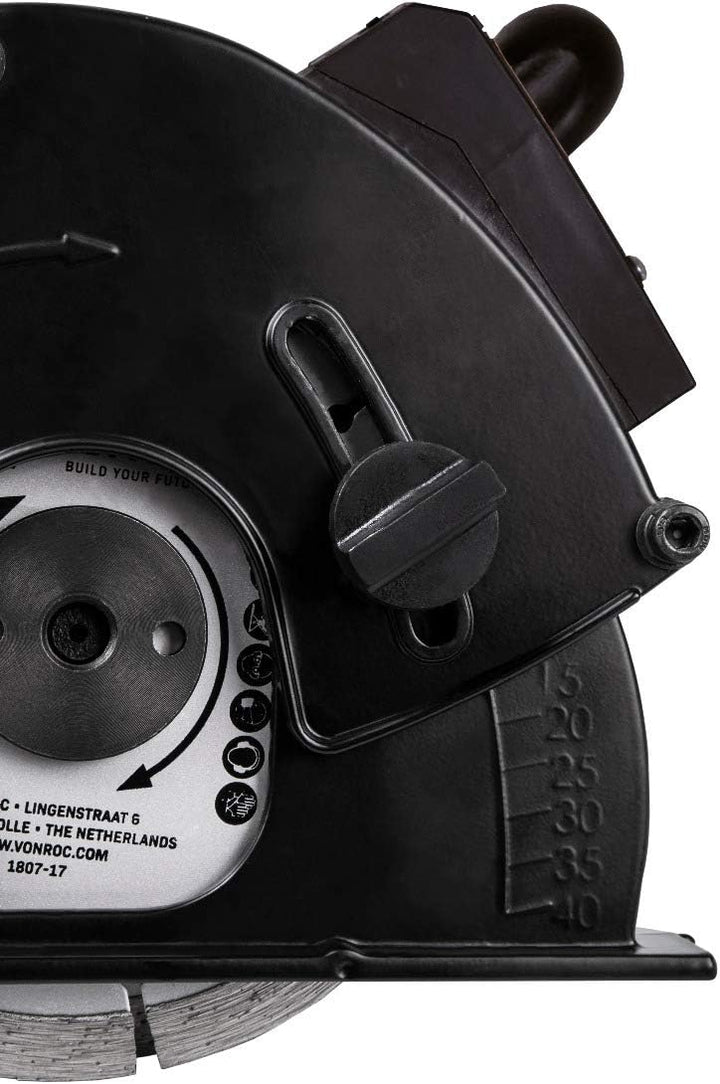 VONROC Mauernutfräse Schlitzfräse Laser mit Absaughaube - Mauerfräse 1700W - Schlitzmaschine für 150