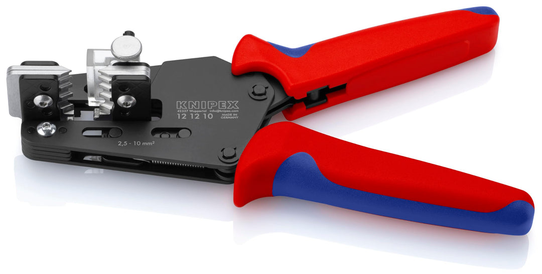 Knipex Präzisions-Abisolierzange mit Formmessern brüniert, mit Mehrkomponenten-Hüllen 195 mm 12 12 1