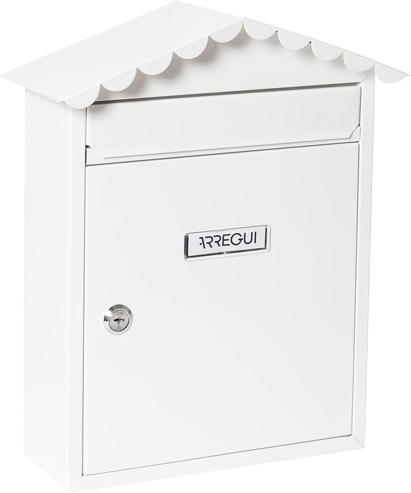 Arregui 1832D104 Visit Briefkasten, 26 x 9 x 36 cm, Weiss, Weiss