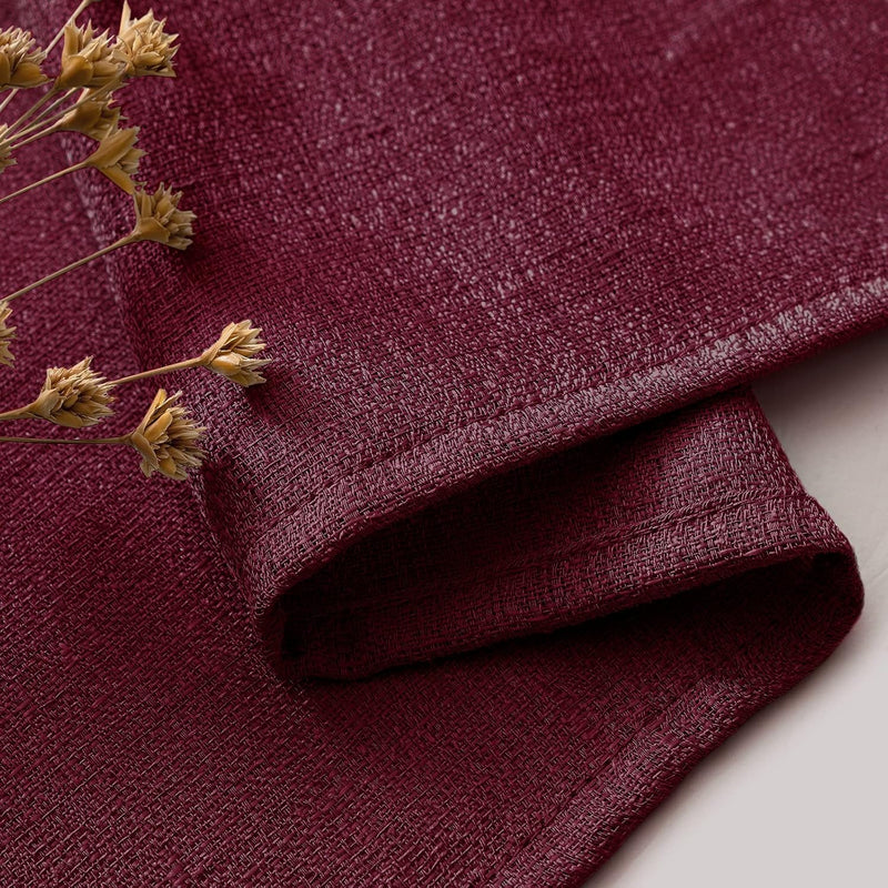 MIULEE 2er Set Voile Vorhang Sheer Leinenvorhang mit Ösen Transparente Unregelmässige Textur Gardine