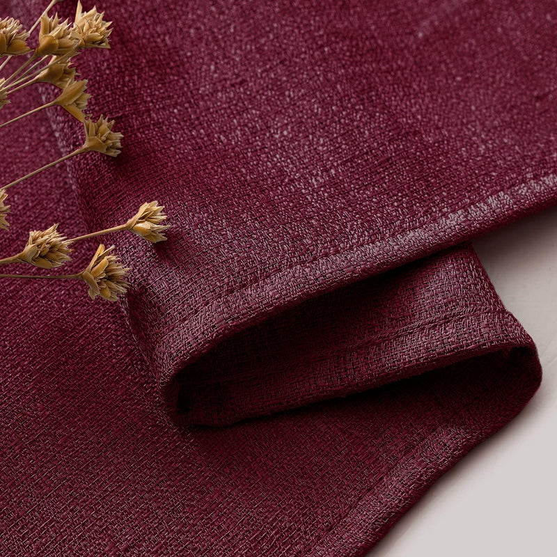 MIULEE 2er Set Voile Vorhang Sheer Leinenvorhang mit Ösen Transparente Unregelmässige Textur Gardine