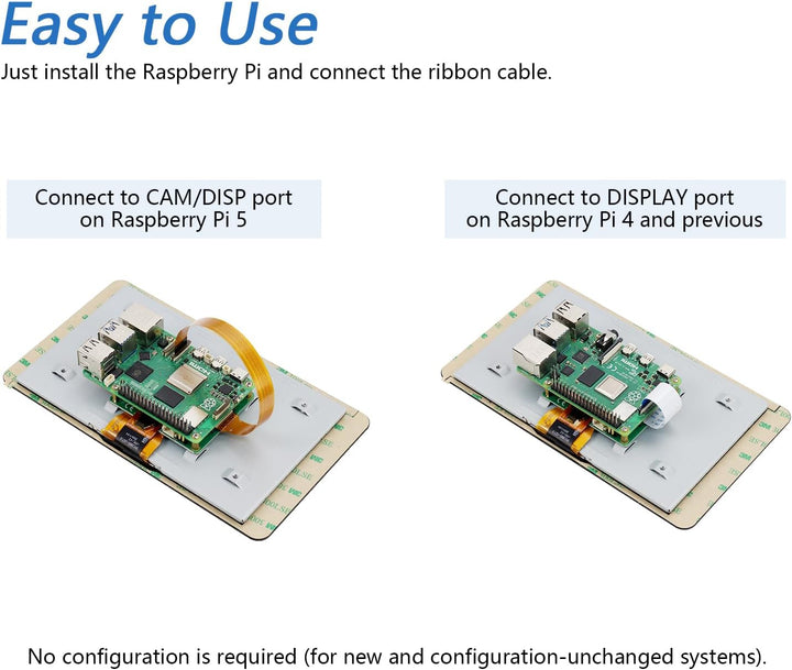 FREENOVE 7 Inch Touch Display for Raspberry Pi 5 4 B 3 B+ A+, 800x480 Pixel IPS Monitor, 5-Point Cap