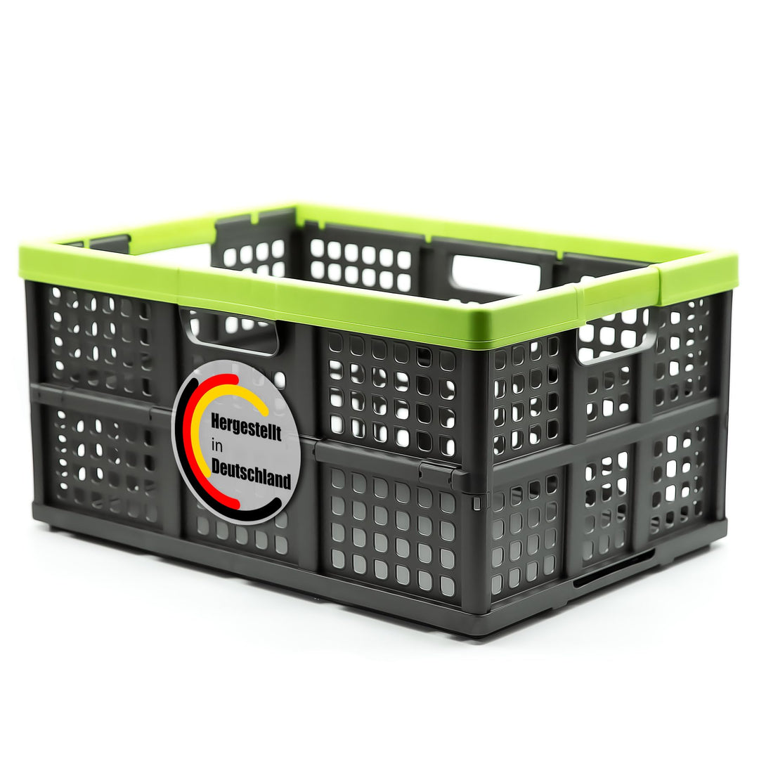 BigDean Klappbox faltbar extra gross & extrem stabil – Klappkorb ideal für Einkäufe und Transport –