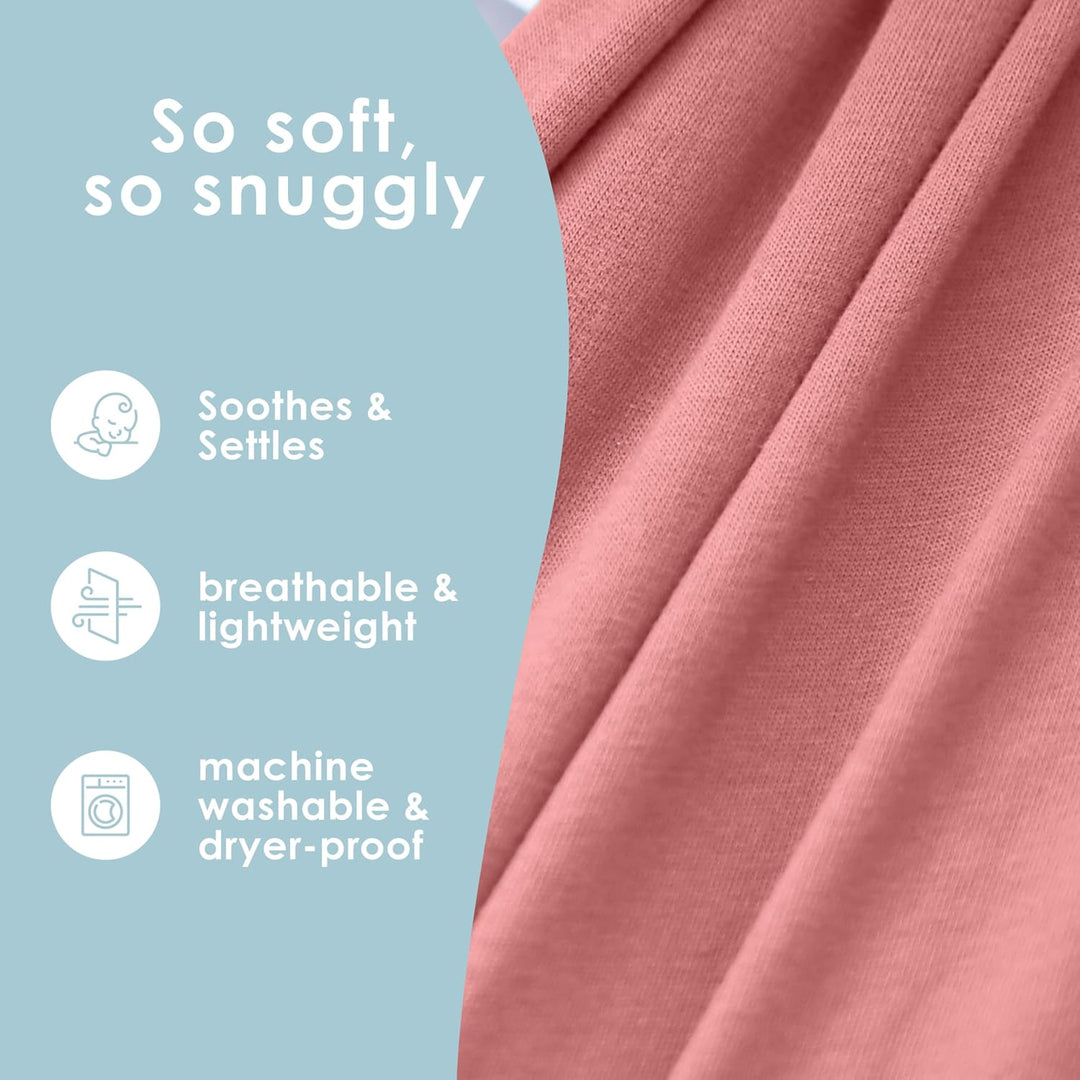 Sleepy Wrap Babytrage 3-16 kg, Elastisches Tragetuch, Rosa | Weiches Elastisches Tragetuch, hält das