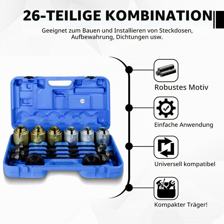 CCLIFE 26tlg Lager Gummibuchsen Radlager Buchsen Silentlager Demontage Abzieher Ausdrücker Werkzeug