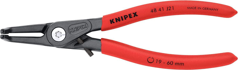 Knipex Präzisions-Sicherungsringzange für Innenringe in Bohrungen grau atramentiert, mit rutschhemme