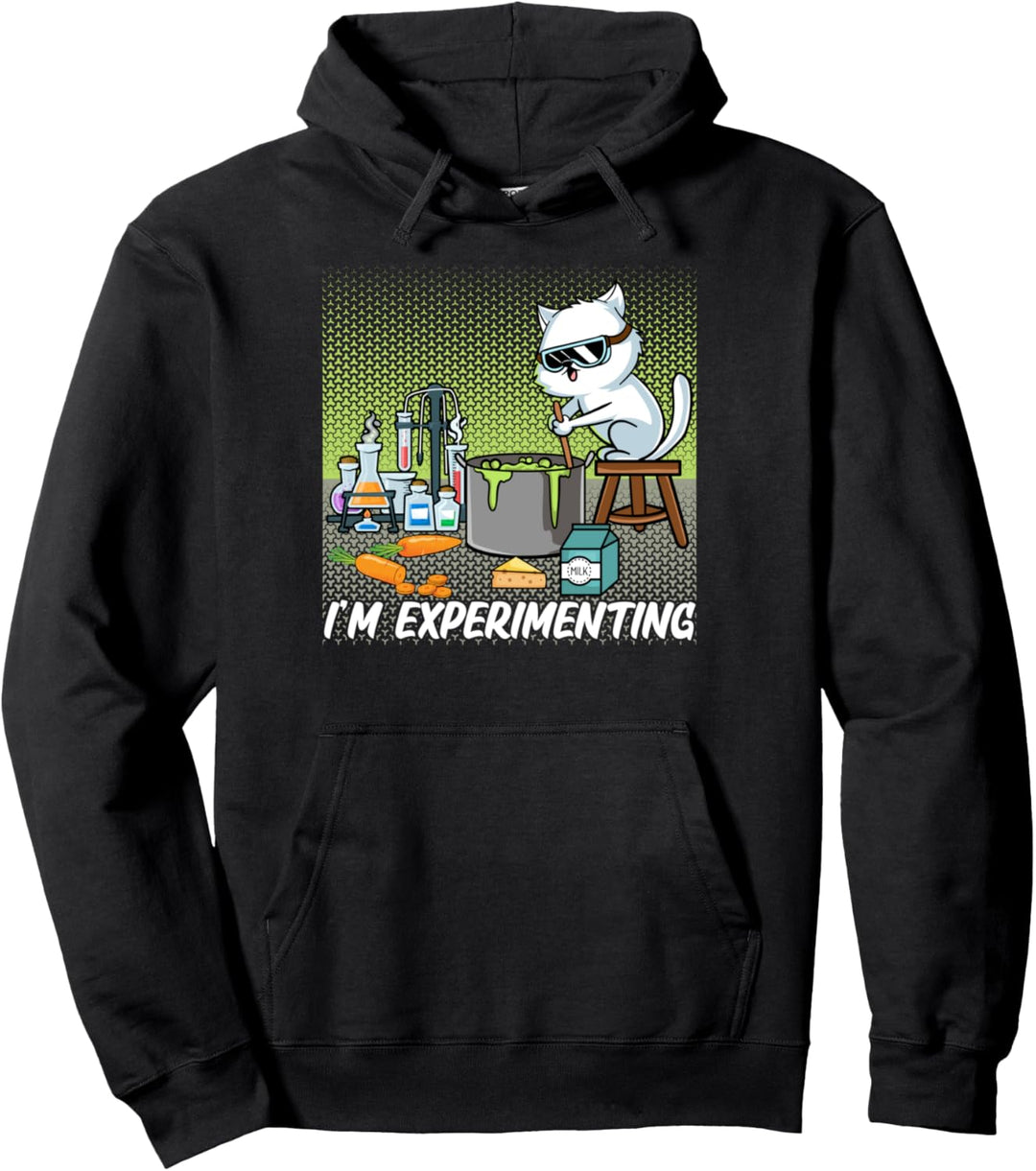 Ich experimentiert die Katze Kawaii Anime Manga Pullover Hoodie