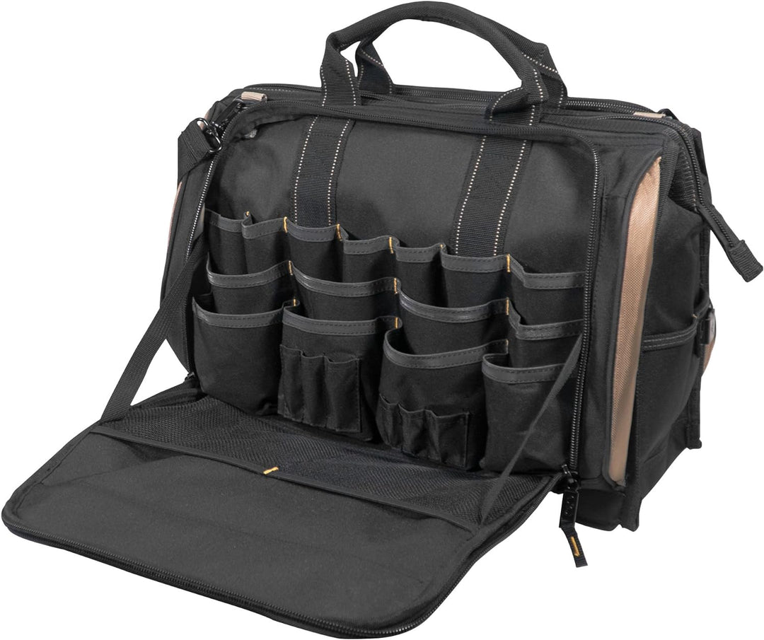 Custom LeatherCraft 1539 Werkzeugtasche mit 50 Fächern und Innentaschen Multi-Compartment 50 Pocket