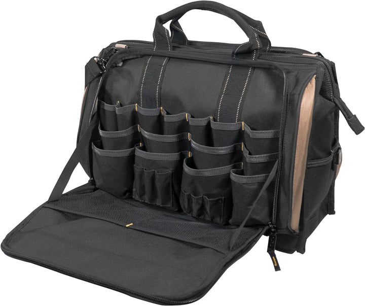 Custom LeatherCraft 1539 Werkzeugtasche mit 50 Fächern und Innentaschen Multi-Compartment 50 Pocket