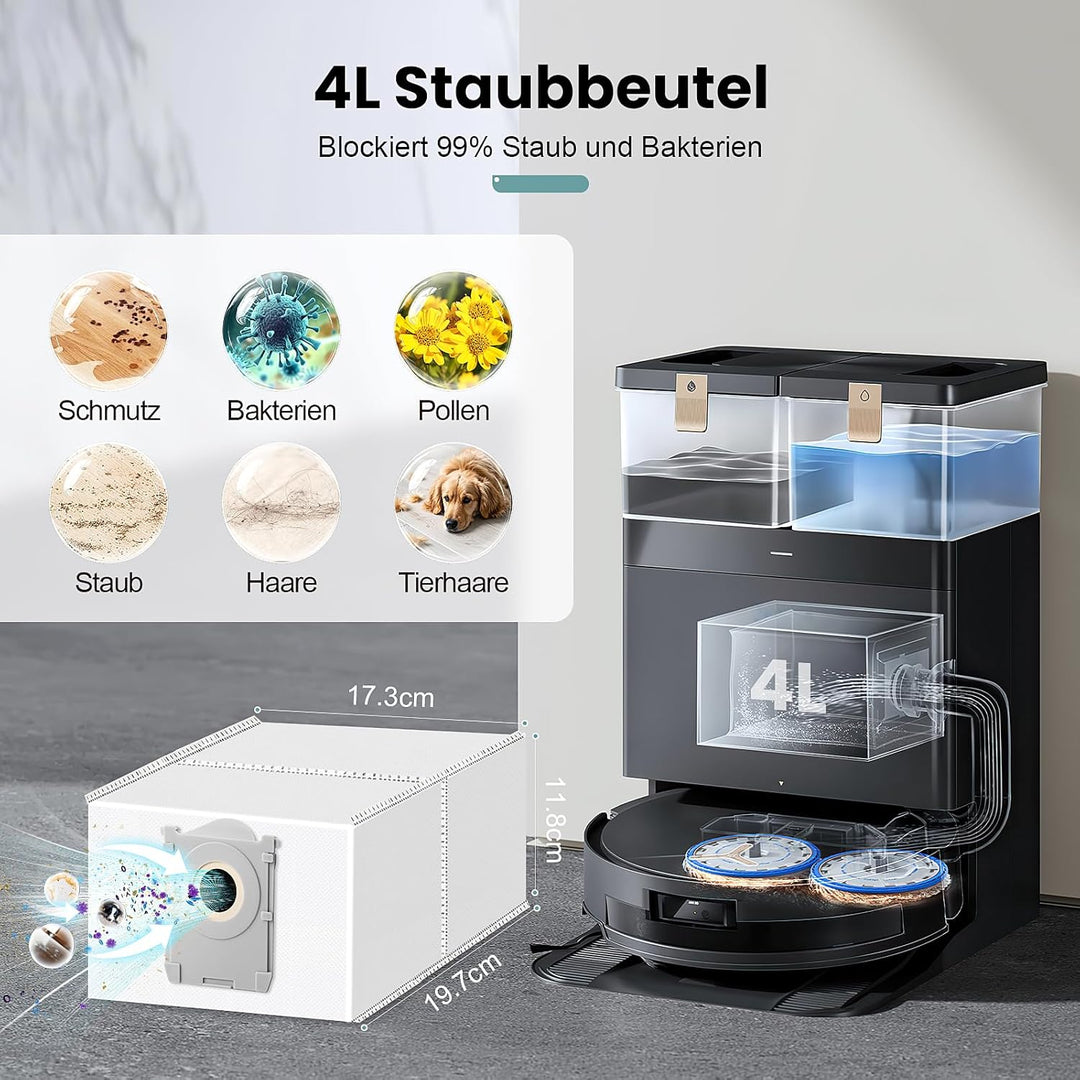 24 Stück Zubehör für Ecovacs Deebot T50 MAX PRO Omni/MAX PRO Omni Gen2 Saugroboter, Ersatzteile mit