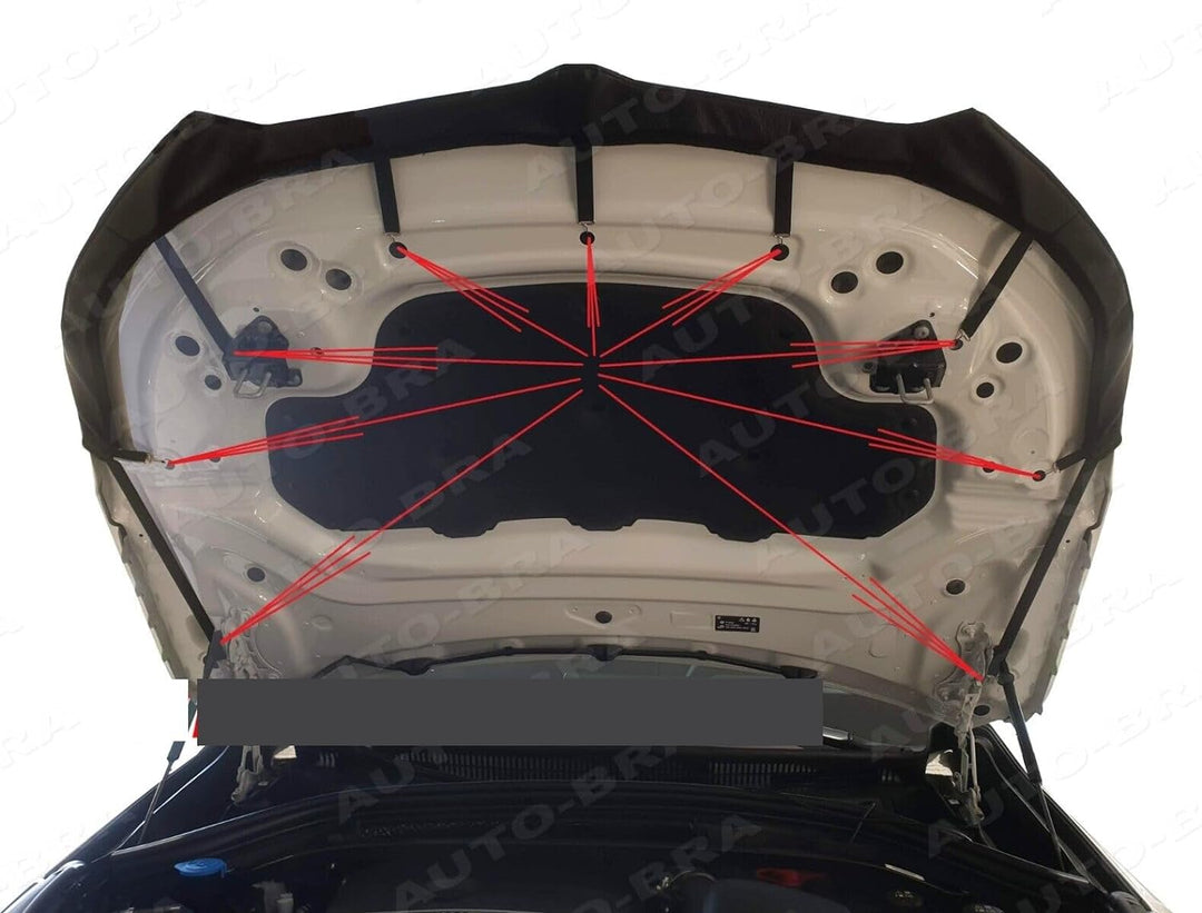 AB3-00713 Carbon Optik Auto Bra kompatibel mit BMW X1 U11 Bj. 2022 - Haubenbra Steinschlagschutz Tun