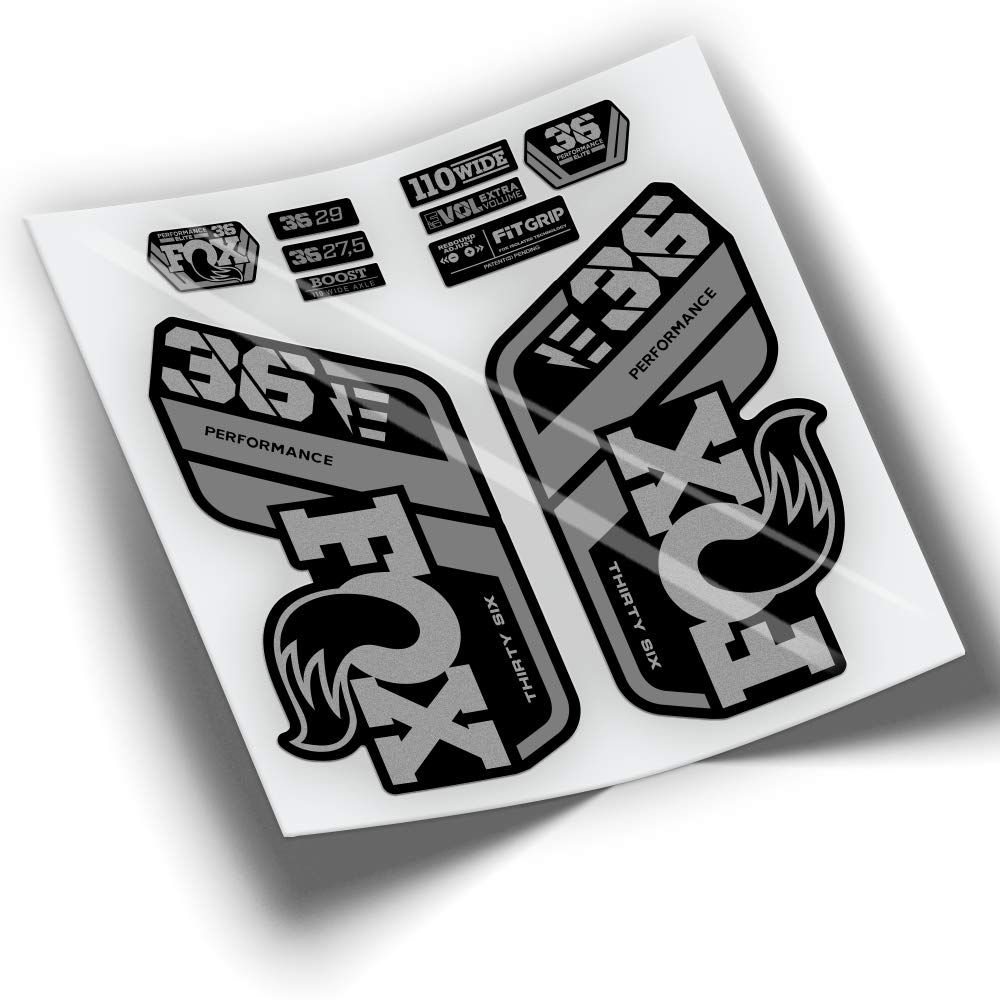 Ref: VP430 Aufkleber, kompatibel mit Fox 36 Gabel 2021-2025, zweifarbig, MTB, Sticker, Aufkleber, Au