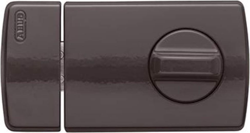 ABUS Tür-Zusatzschloss 2110 mit Drehknauf, braun, 56031 ohne Sperrbügel Braun, ohne Sperrbügel Braun
