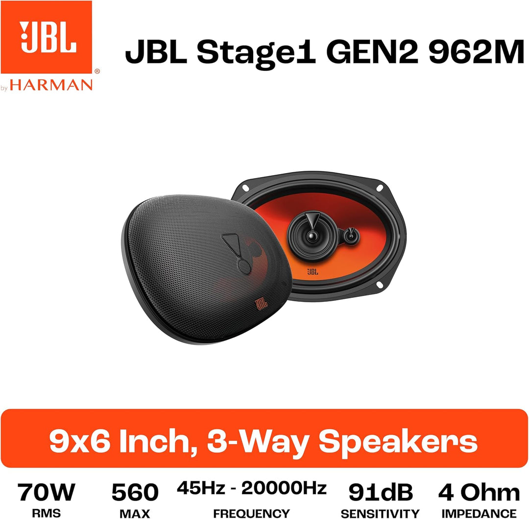 JBL Stage1 GEN2 962M 3-Wege Lautsprecher Auto Oval 152x229mm (6x9 Zoll): von Harman Kardon Car HiFi