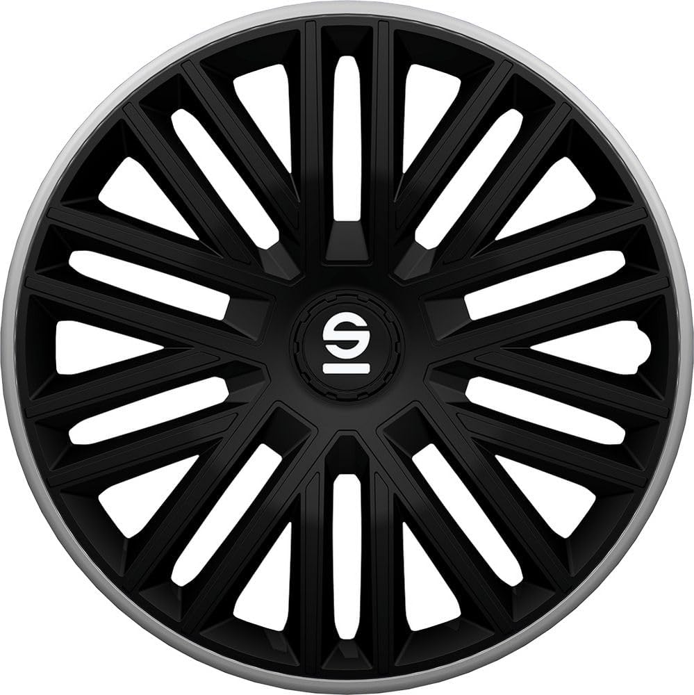 Sparco Radzierblenden Bergamo - 15-Zoll - Schwarz/Grau - Satz mit 4 Stück