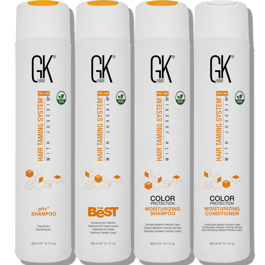 GK HAIR Global Keratin The Best Professional Hair Kit (300ml/10.1 Fl Oz) zum Glätten, Glätten von Ke