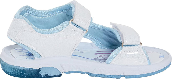 Disney Frozen 2 Girls Light Up Sports Sandals Kids Elsa Anna Adjustable Open Summer Shoes with Light