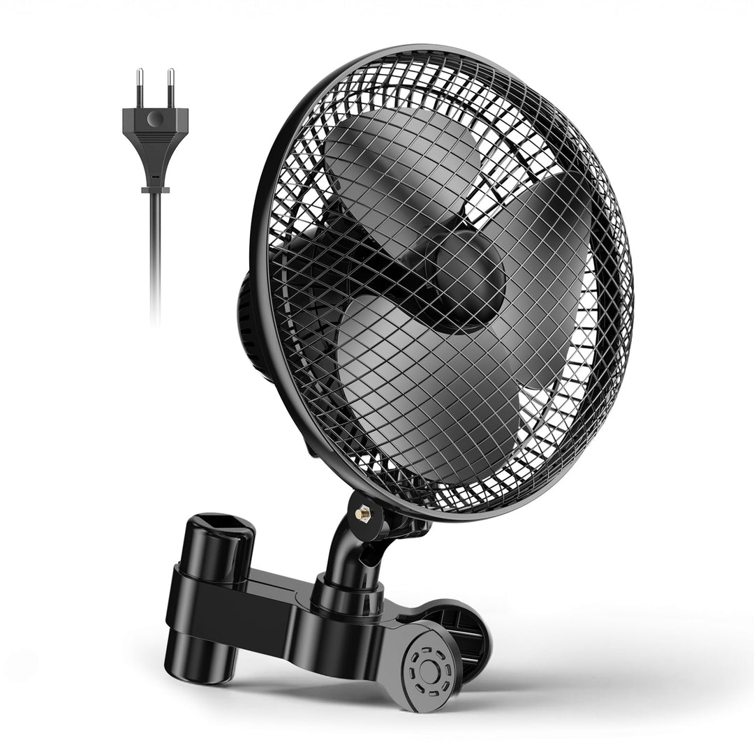 Clip Grow Ventilator,20-W-Hochgeschwindigkeits-Zuchtzelt 2 Geschwindigkeiten (1500/2100 U/min) 120°