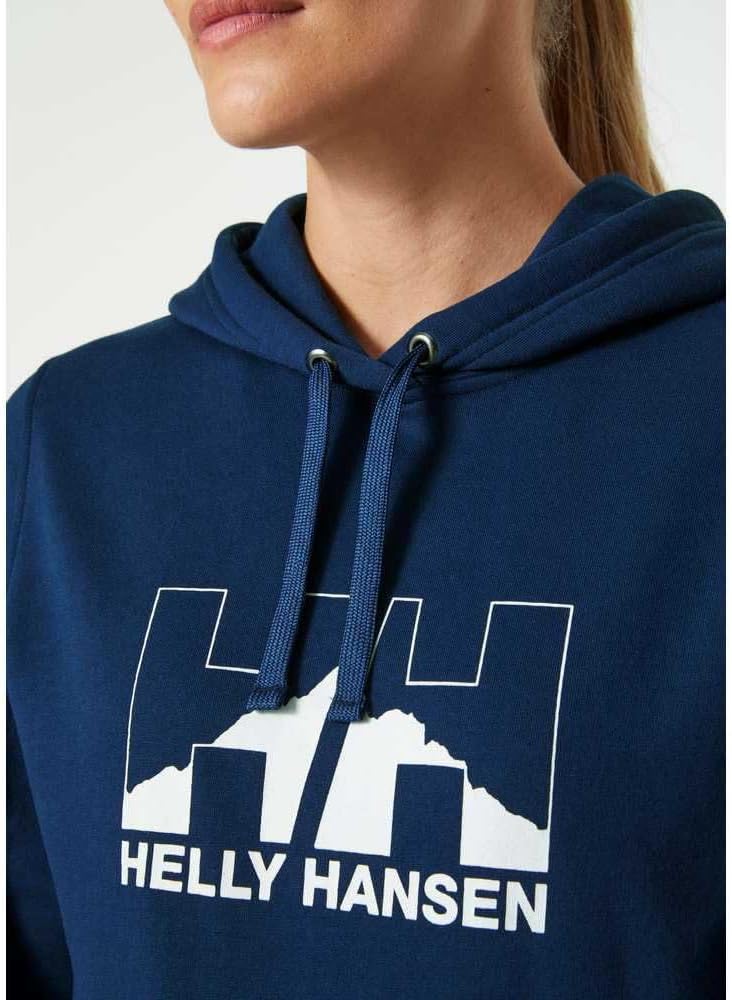 Helly Hansen Damen W Nord Graphic Pullover Hoodie Kapuzen-Sweatshirt S Ozean, S Ozean