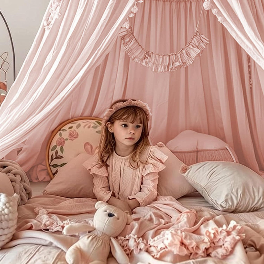 Ginkago Baldachin Kinderzimmer Baby Betthimmel Riesig Betthimmel Kinder Himmelbett Vorhänge Prinzess