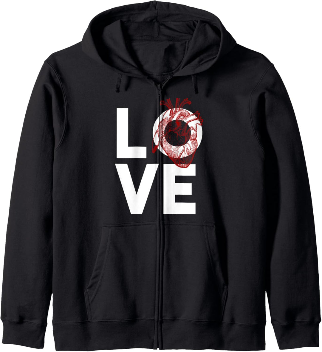 LOVE (Liebe - mit Herz Illustration) Kapuzenjacke