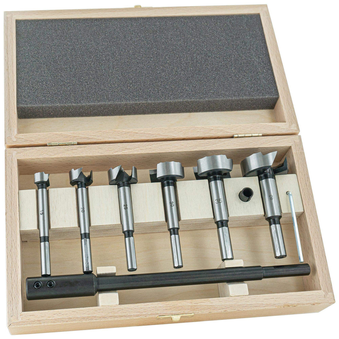ENT 40108 Forsnterbohrer "Wave Cutter" Set 8-teilig Durchmesser (D) 15-20-25-30-35-40 mm