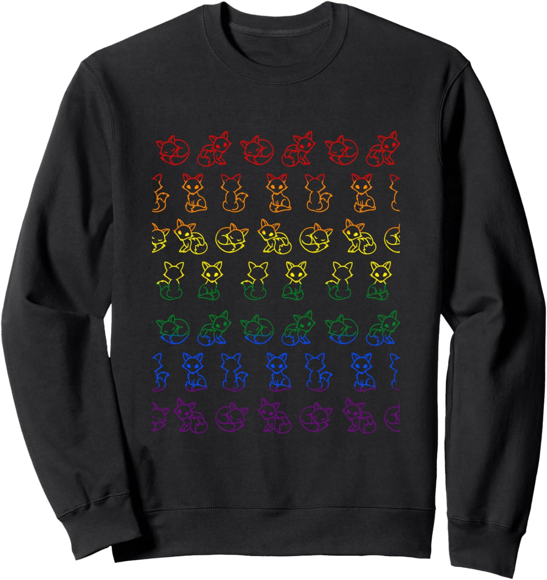 Niedliche LGBTQ Fuchs Flagge Sweatshirt