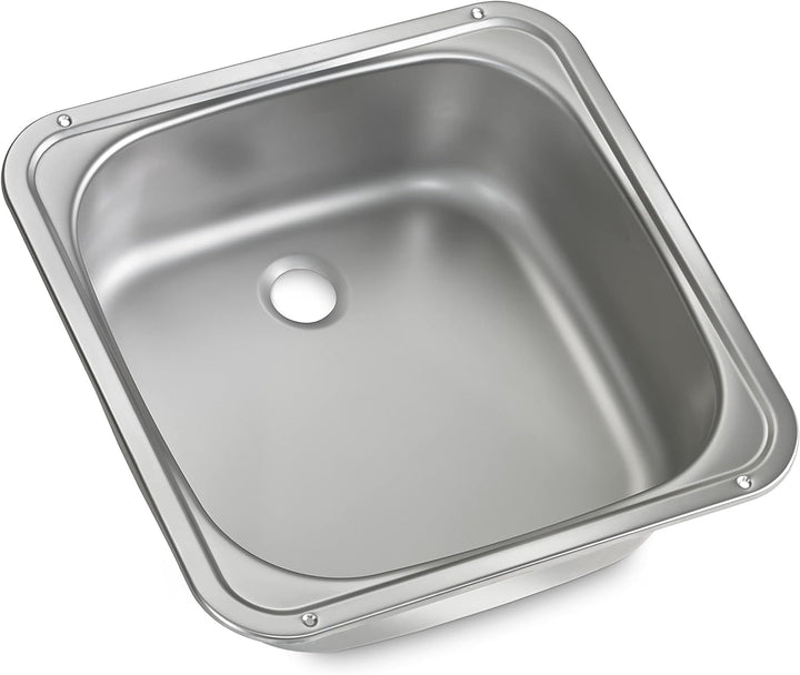 DOMETIC VA 910 eckige Spüle, 370 x 370 mm, Waschbecken, Edelstahl für Wohnwagen, Boot, Caravan und W