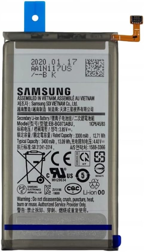 INNCOMM Original Akku für Samsung Galaxy S10 SM-G973 Original OEM - 3400 mAh Lithium-Ionen-Batterie