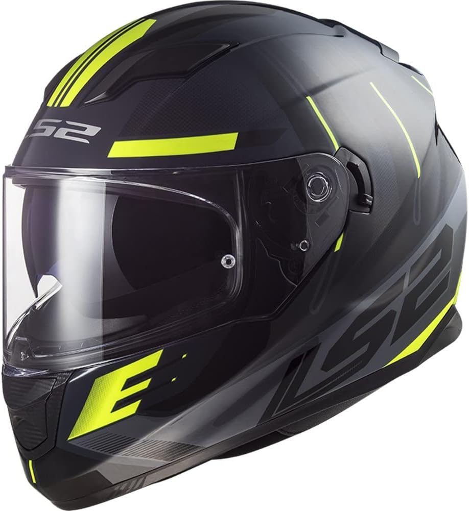 LS2 FF320 Stream Evo Shadow Integralhelm (schwarz/neongelb), M (57) M (57) Schwarzmatt/Neongelb, M (
