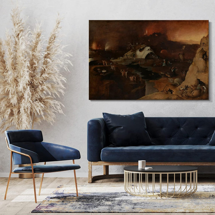 Printed Paintings Leinwand (60x40cm): Nachfolger von Hieronymus Bosch - Christi Abstieg in die Hö 60