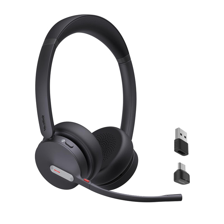 Yealink BH70 Drahtloses Bluetooth-Headset mit Mikrofon für die Arbeit, bis zu 35h Sprechzeit, 3-Mikr