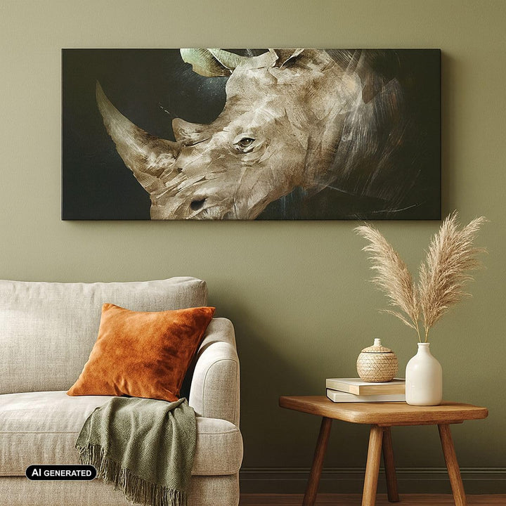 Panorama Bilder auf Leinwand Tier Abstraktion Leinwandbild mit Rahmen 90x30cm Wandbilder Dekoration