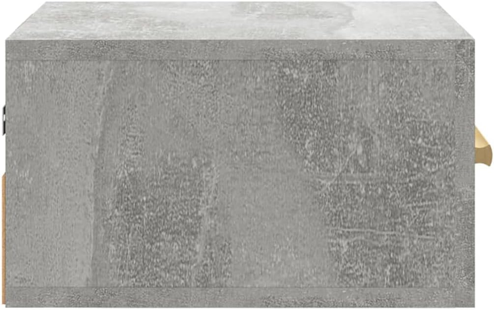 FIRBNUS Nachtkommode Nachtschränkchen Wand-Nachttische 2 STK. Betongrau 35x35x20 cm Bett Kommode Nac