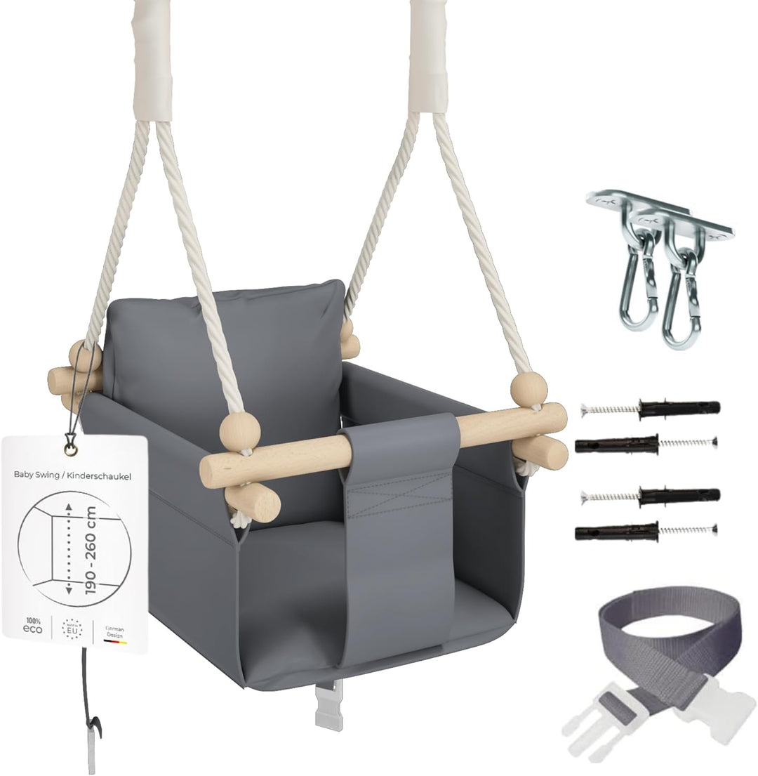 MAMOI® Babyschaukel, Baby schaukel Indoor, Kinderschaukel aus Holz, Holzschaukel für Kinder, Schauke