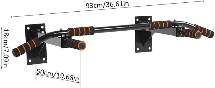 Klimmzugstange für Wandmontage mit 6 Schaumstoffgriffen, Ergonomisches Design aus Stahlrohr, rutschf