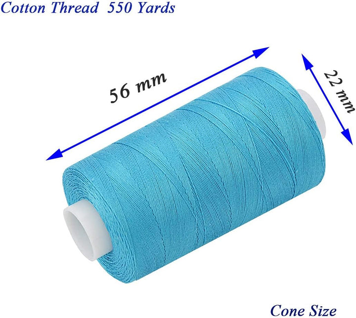 Simthread Baumwoll Nähgarn Quiltgarn für Nähen und Quilten Maschinen - 550 Yards/spule, 12 Helle Far