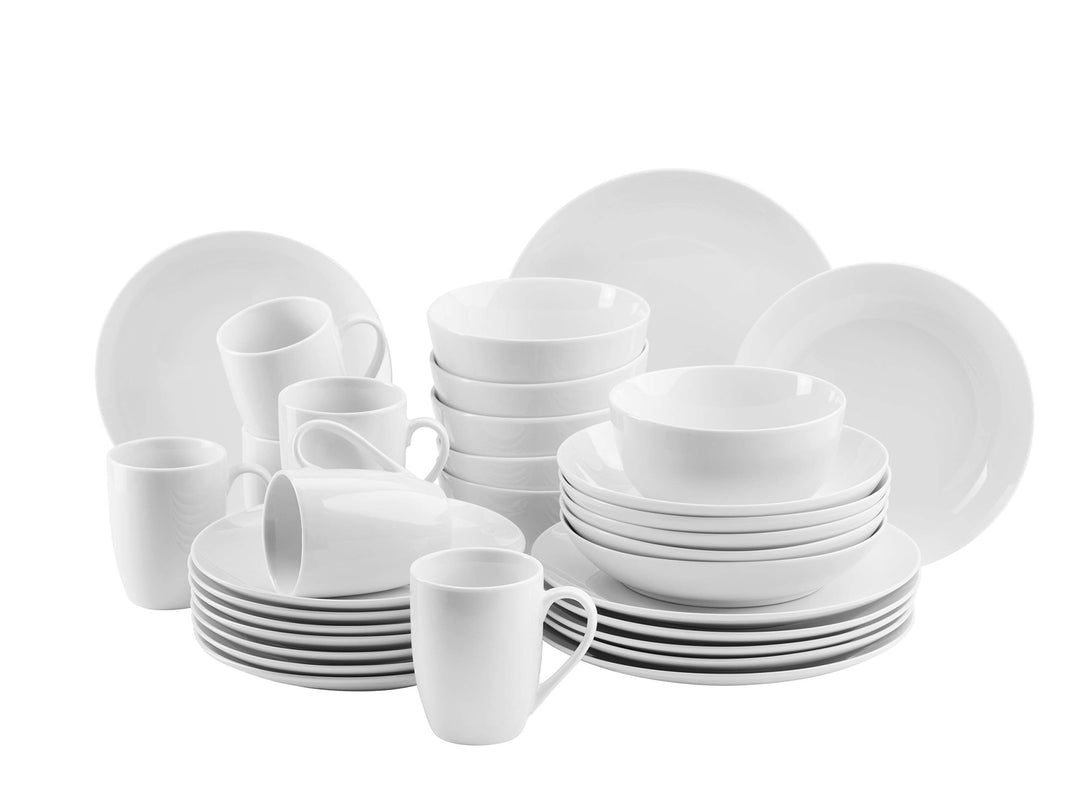 MÄSER 931523 Barca Geschirr-Set für 6 Personen, 30-tlg. Kombiservice, Porzellan Kombiservice B 30-tl