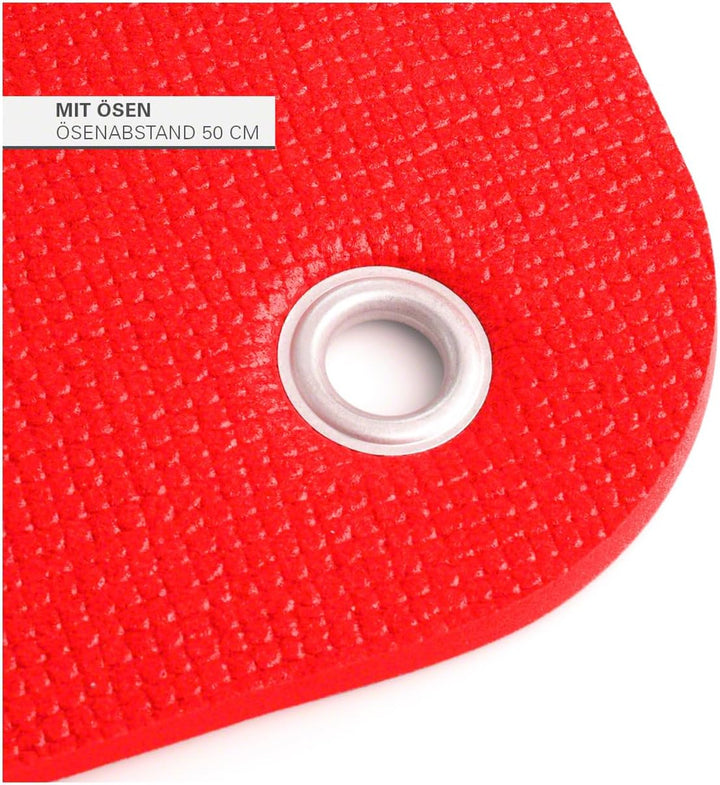 Sport-Tec Gymnastikmatte inkl. Ösen, LxBxH 140x60x1 cm Rot, Rot