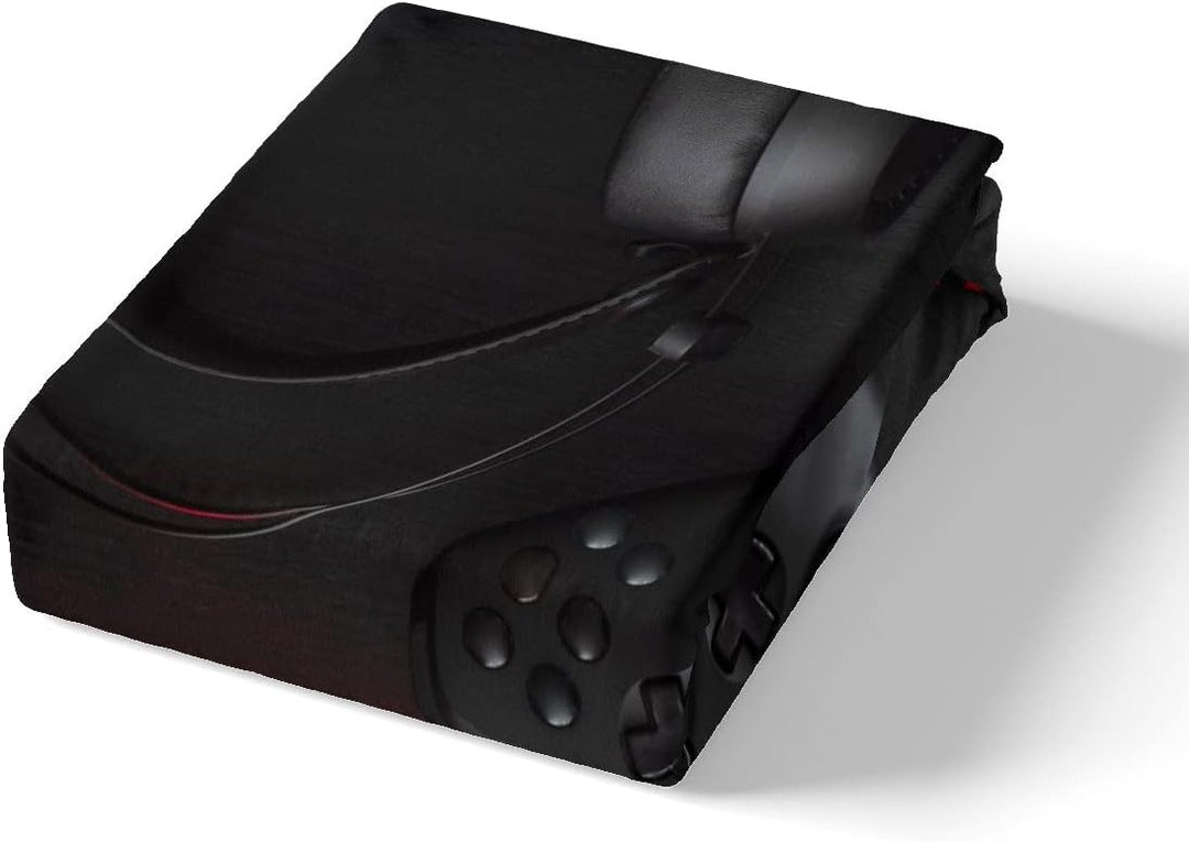 Loussiesd Schwarz Gamepad Bettwäsche 155x220cm Jungen Teenager Spiel Thema Bettbezug Set Modern Game