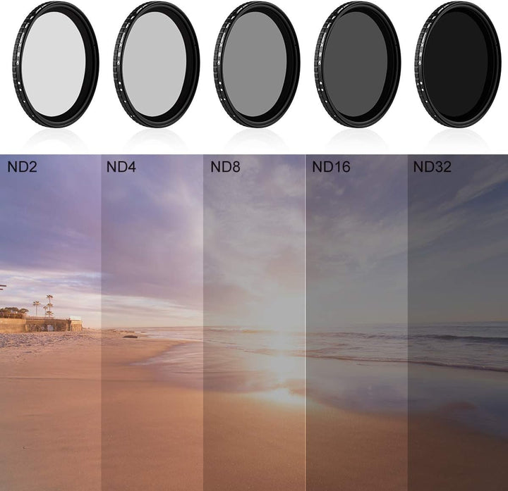 K&F Concept NANO-X Variabler ND-Filter 72 mm ND2-ND32 KF-72NDX2-32 variabel 72mm Nano-X, NDX2-32, 72