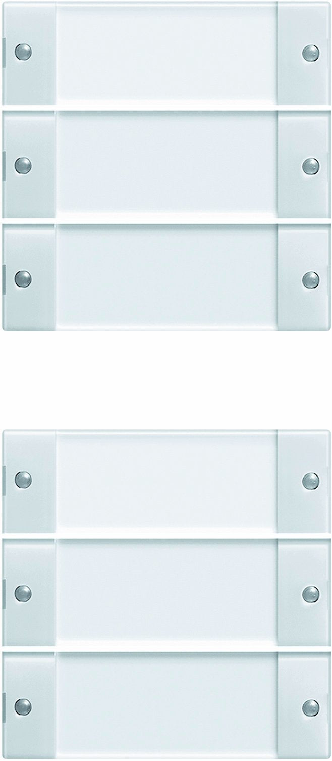 Gira 213603 Wippenset 6-Fach Beschriftungsfeld System 55 klar, reinweiss