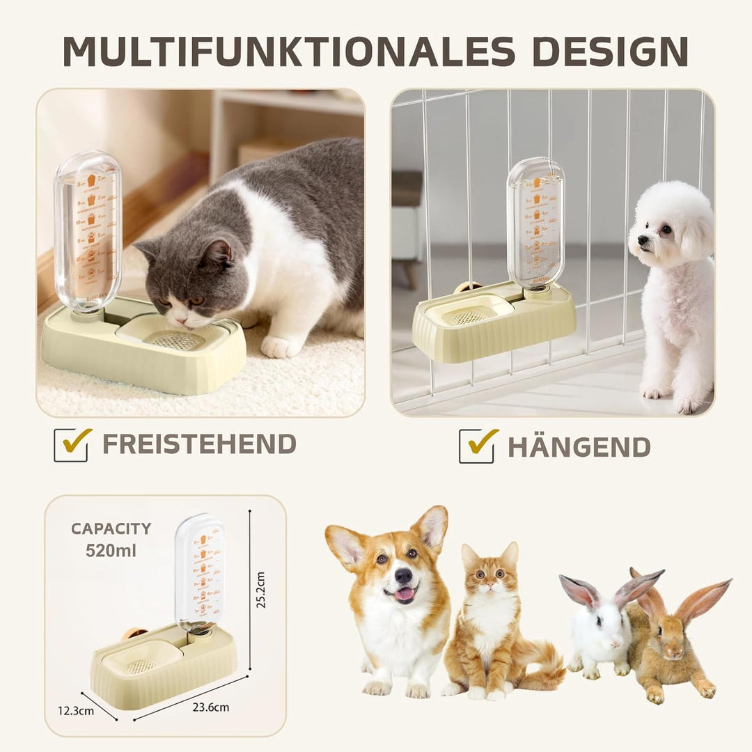 Automatischer Wasserspender für Haustiere, Automatischer Wasser zum Aufhängen für Käfige für Kleine
