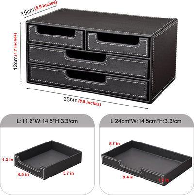 KINGFOM Schwarz Schreibtischorganizer Schreibtisch Ordnungssystem, Schwarz