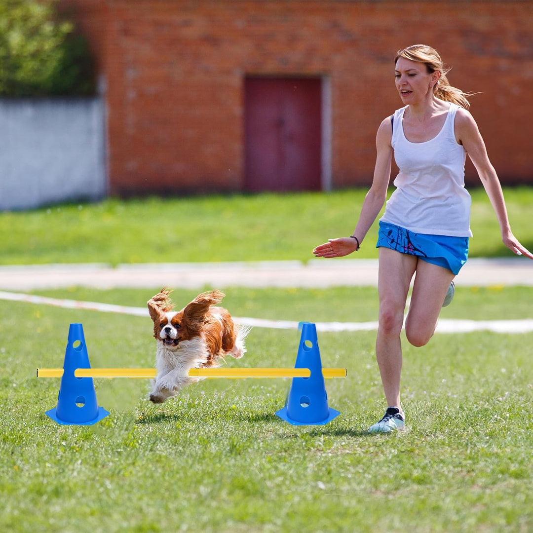 Shengruili Agility Set Hunde,Steckhürdenset Hund,Hund Hürden,Kinder Agility Hürden Hindernisse mit 8